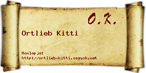 Ortlieb Kitti névjegykártya