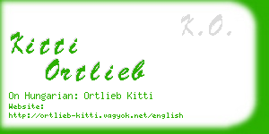 kitti ortlieb business card